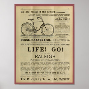 1893年のヴィンテージのRudgeの自転車の雑誌の広告の芸術ポスター ポスター