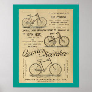 1893年のヴィンテージのScorcherの自転車の広告の芸術ポスター ポスター