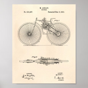 1893年の自転車専売特許古参 ポスター
