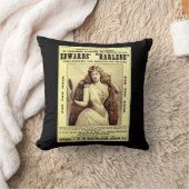 1893年のHarleneのヘア修復用の広告 クッション (ブランケット)