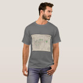1893年カンザスシティのビンテージ地図 Tシャツ (正面フル)