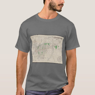 1893年カンザスシティのビンテージ地図 Tシャツ