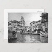 1893年コロンビア博覧会「ヴェネツィア運河」 ポストカード (正面/裏面)