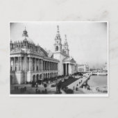 1893年コロンビア博覧会、機械芸術の殿堂 ポストカード (正面)