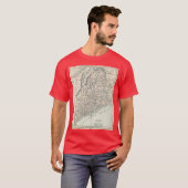 1893年メイン州のビンテージ地図 Tシャツ (正面フル)