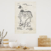 1893機械式馬特許プリント ポスター (キッチン)