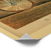 1893自転車ハイホイールペニー農耕芸術プリント ポスター (角)