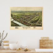 1893航空地図ロイヤースフォードPAペンシルバニア ポスター (キッチン)