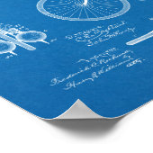 1893航空推進自転車デザイン特許プリント ポスター (角)