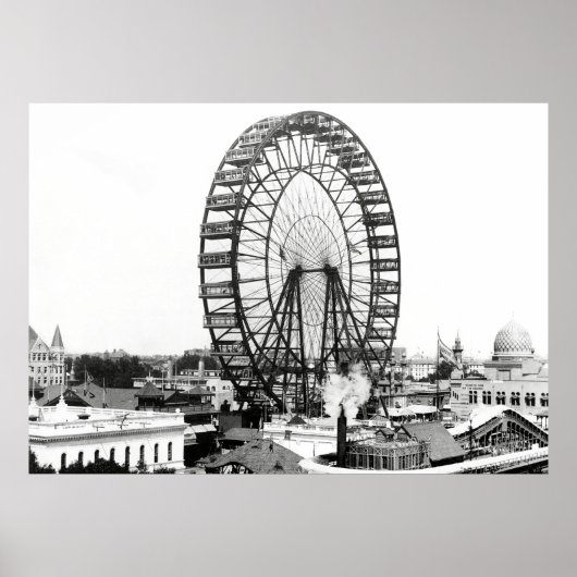 1893 FIRST FERRIS WHEEL – シカゴ・ワールド・フェア ポスター (正面)