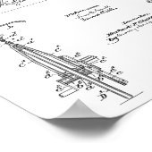 1894ギアドライブ自転車デザイン特許プリント ポスター (角)