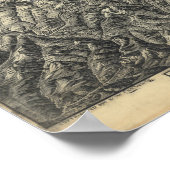 1894コロラド山・市・河川の地図 ポスター (角)