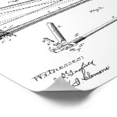 1894チェーンレス自転車デザイン特許プリント ポスター (角)