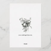 1894ビクトリアン年ケルト結び目模様縁ど結婚ズ 箔招待状 (裏面)