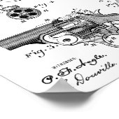 1894フォール銃特許アートスケッチプリント ポスター (角)