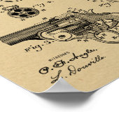 1894フォール銃特許アートスケッチプリント ポスター (角)