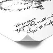 1894ポケットカメラ特許アートスケッチプリント ポスター (角)