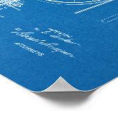 1894レバー推進自転車特許プリント ポスター (角)