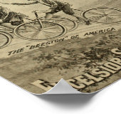 1894ヴィンテージエクセルシオールサプライバイクアドアートプリント ポスター (角)