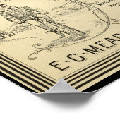 1894ヴィンテージデーモンサイクリックスアドアートプリント ポスター (角)