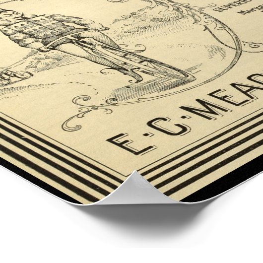 1894ヴィンテージデーモンサイクリックスアドアートプリント ポスター (角)