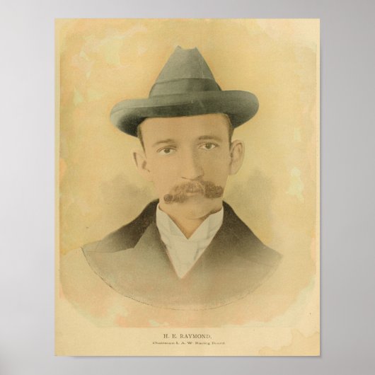 1894ヴィンテージレーシングボード自転車及びアートプリント ポスター (正面)