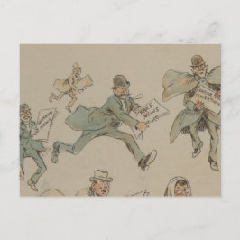 1894年のフェイクニュースはがきによるイラストレーション ポストカード