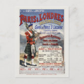 1894年 フランス・イギリス ヴィンテージ鉄道旅行ポスター ポストカード (正面)