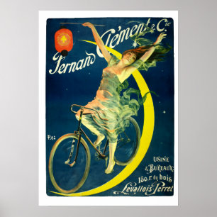 1894年 ヴィクトリア時代 アール・ヌーヴォー フランス 自転車 広告 ポスター