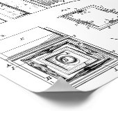 1894折りたたみカメラ特許アートスケッチプリント ポスター (角)