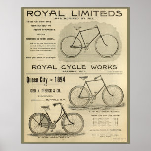 1894王室の年サイクル作品自転車広告ポスター ポスター