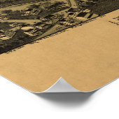 1894航空地図コレゲヴィルPAペンシルバニア州 ポスター (角)