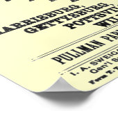 1894読年の鉄道ダイヤ表 ポスター (角)