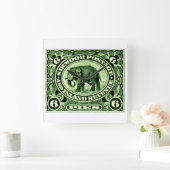 1895インディアン州ゾウ スクエア壁時計 (ホーム)