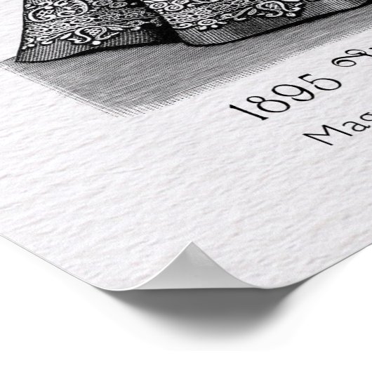 1895ガーデンビクトリアンパーティードレス ポスター (角)