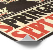 1895スプリングフィールドマサチューセッツ自転車大会 ポスター (角)