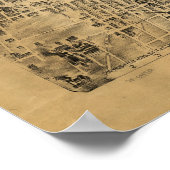 1895ニューアークNJ鳥瞰図パノラママップ ポスター (角)