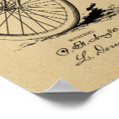 1895ヴィンテージ自転車デザイン特許芸術プリント ポスター (角)