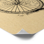 1895ヴィンテージ自転車デザイン特許芸術プリント ポスター (角)