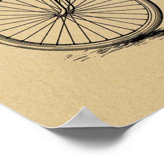 1895ヴィンテージ自転車デザイン特許芸術プリント ポスター (角)