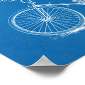 1895ヴィンテージ自転車デザイン特許芸術プリント ポスター (角)