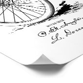 1895ヴィンテージ自転車特許プリント ポスター (角)