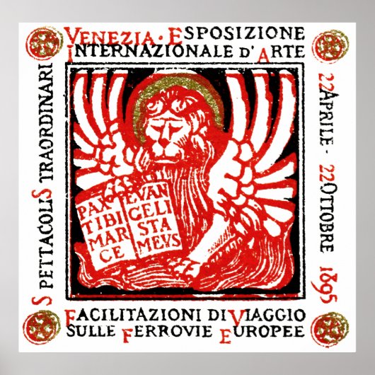 1895ヴェネツィア・アート・ポスター ポスター (正面)