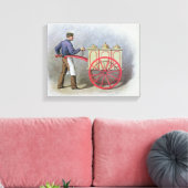 1895年のアイスクリーム販売者 キャンバスプリント (インサイチュ (リビング))