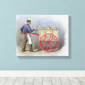 1895年のアイスクリーム販売者 キャンバスプリント (インサイチュ (ウッドフロア))