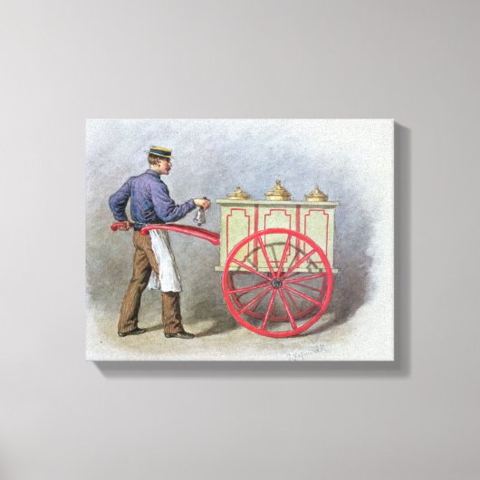 1895年のアイスクリーム販売者 キャンバスプリント (正面)