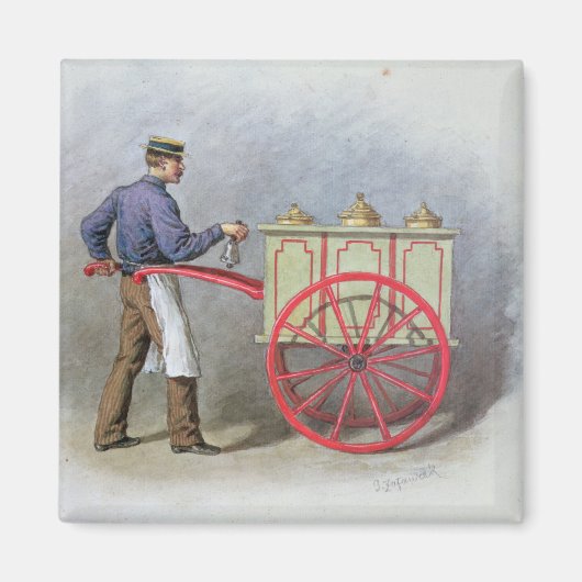 1895年のアイスクリーム販売者 マグネット (正面)