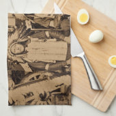 1895年のバッファローのビル野生の西ショーのスー族の責任者 キッチンタオル (四つ折り)