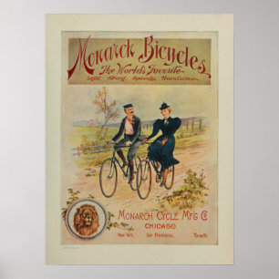 1895年の（昆虫）オオカバマダラ、モナークの自転車の広告の芸術のプリント ポスター