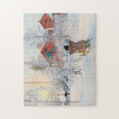 1895年カール・ラーソン著、ヤード・アンド・ウォッシュハウス ジグソーパズル (縦)